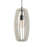 Zarra - Modern Pendant with Wooden Grey Vertial Louvred Shades