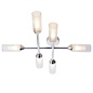 Barbara - Chrome & Frosted Glass 6 Light Semi-Flush Bathroom Light