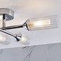 Barbara - Chrome & Frosted Glass 6 Light Semi-Flush Bathroom Light