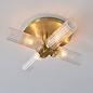 Tilly - Brushed Gold & Ribbed Glass 4 Light Semi-Flush Ceiling Light