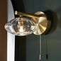 Maud - Brushed Brass & Ribbed Globe Shade Bathroom Wall Light