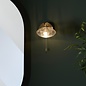 Maud - Brushed Brass & Ribbed Globe Shade Bathroom Wall Light