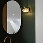 Maud - Brushed Brass & Ribbed Globe Shade Bathroom Wall Light