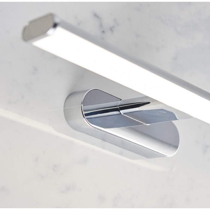 Lida - Minimalist Modern Chrome Strip LED Bathroom Wall Light