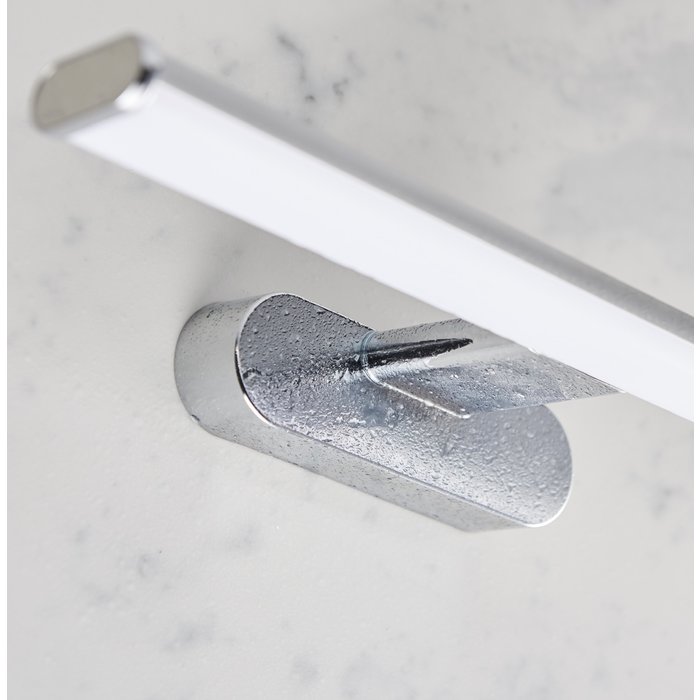 Lida - Minimalist Modern Chrome Strip LED Bathroom Wall Light