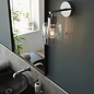 Beryl - Chrome & Ribbed Glass Shade Modern Bathroom Wall Light