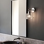 Beryl - Chrome & Ribbed Glass Shade Modern Bathroom Wall Light