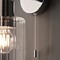 Beryl - Chrome & Ribbed Glass Shade Modern Bathroom Wall Light