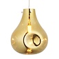 Artie - Bulbous Metallic Gold Glass Pendant - Large