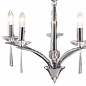 Art Deco Chandlier - 5 Light - Polished Chrome & Crystal  -