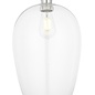 Una - Clear Glass and Nickel Pendant - Large