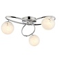 Connie - Polished Chrome  3 light Semi Flush Ceiling Light with confetti glass