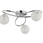 Connie - Polished Chrome  3 light Semi Flush Ceiling Light with confetti glass