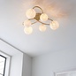 Connie -  satin brass 6 Light Semi Flush Ceiling Light