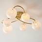 Connie -  satin brass 6 Light Semi Flush Ceiling Light