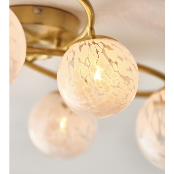 Connie -  satin brass 6 Light Semi Flush Ceiling Light