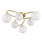 Connie -  satin brass 6 Light Semi Flush Ceiling Light