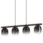 Figaro - Wood and Black/Grey 4 Light Bar Pendant