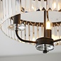 Beata - Round Black & Glass semi-flush Ceiling Light