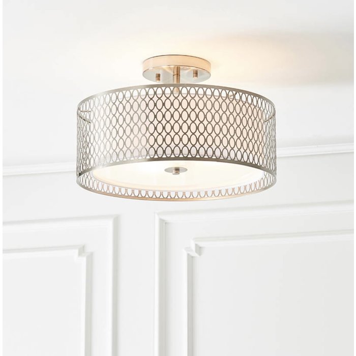 Tessa - Modern Drum Flush Ceiling Light