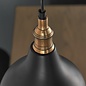 Classic Industrial Pendant - Matt Black & Antique Brass Lacquer