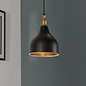 Classic Industrial Pendant - Matt Black & Antique Brass Lacquer