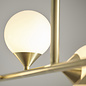 Glenys - Satin Brushed Gold Linear Pendant with Opal Shades