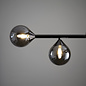 Glenys - Matt Black  Linear Pendant with Smoky Mirror Shades