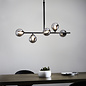 Glenys - Matt Black  Linear Pendant with Smoky Mirror Shades