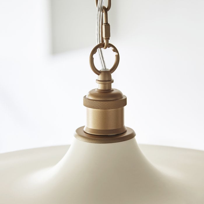 Kiplin - Warm White & Satin Gold Mid Century Pendant