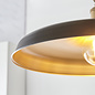 Kiplin - Matt Black & Satin Gold Mid Century Pendant