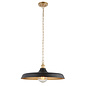 Kiplin - Matt Black & Satin Gold Mid Century Pendant