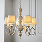 Parcevall - Distressed White Statement Armed Chandelier