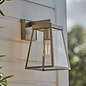 Rupert - Matt Antique Brass Lantern Wall Light With Clear Glass