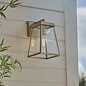 Rupert - Matt Antique Brass Lantern Wall Light With Clear Glass