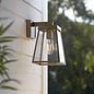 Rupert - Matt Antique Brass Lantern Wall Light With Clear Glass