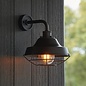 Crux - Textured Black Caged Wall Light