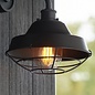 Crux - Textured Black Caged Wall Light