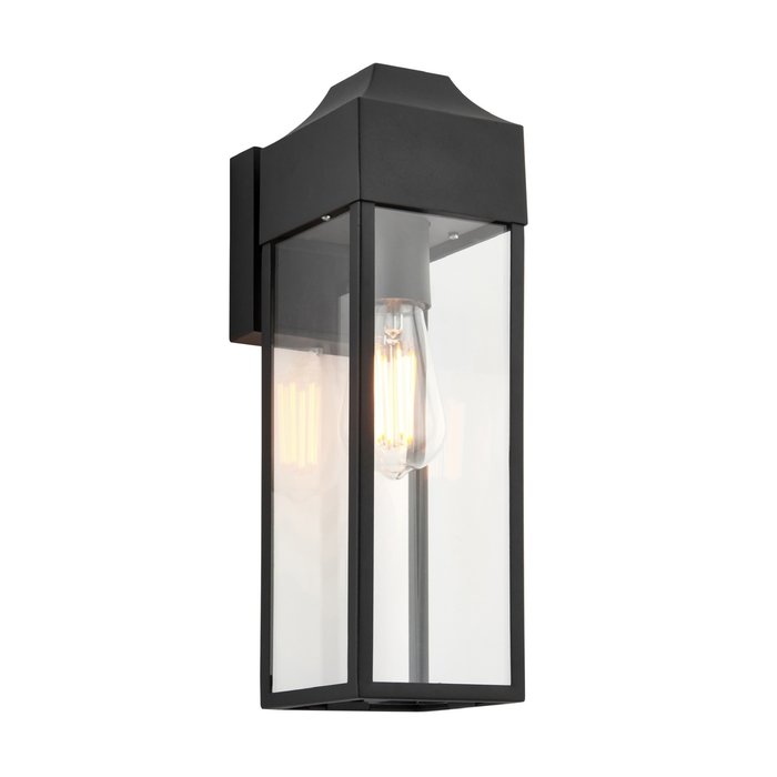 Craig - Black Rectangle Lantern Wall Light