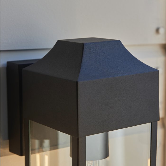 Craig - Black Rectangle Lantern Wall Light