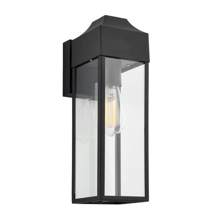 Craig - Black Rectangle Lantern Wall Light