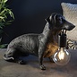 Ernie - Matt Black Dachshund Table Lamp