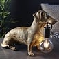 Ernie - Vintage Gold  Dachshund Table Lamp