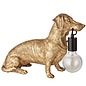 Ernie - Vintage Gold  Dachshund Table Lamp