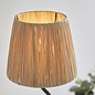 Wave  - Black Table Lamp with Raffia Shade