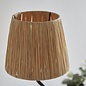 Wave  - Black Table Lamp with Raffia Shade