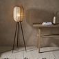 Zara - Tripod Floor Lamp with Bamboo & Linen Shade