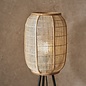 Zara - Tripod Floor Lamp with Bamboo & Linen Shade
