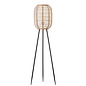 Zara - Tripod Floor Lamp with Bamboo & Linen Shade