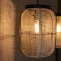 Zara - 3lt Linear Bar Pendant with Bamboo & Linen Shades